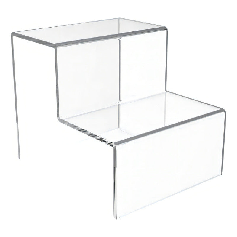 Expositor Acrílico Displays Ladder, 20 X 10 X 10 Cm, 2 Peldaños