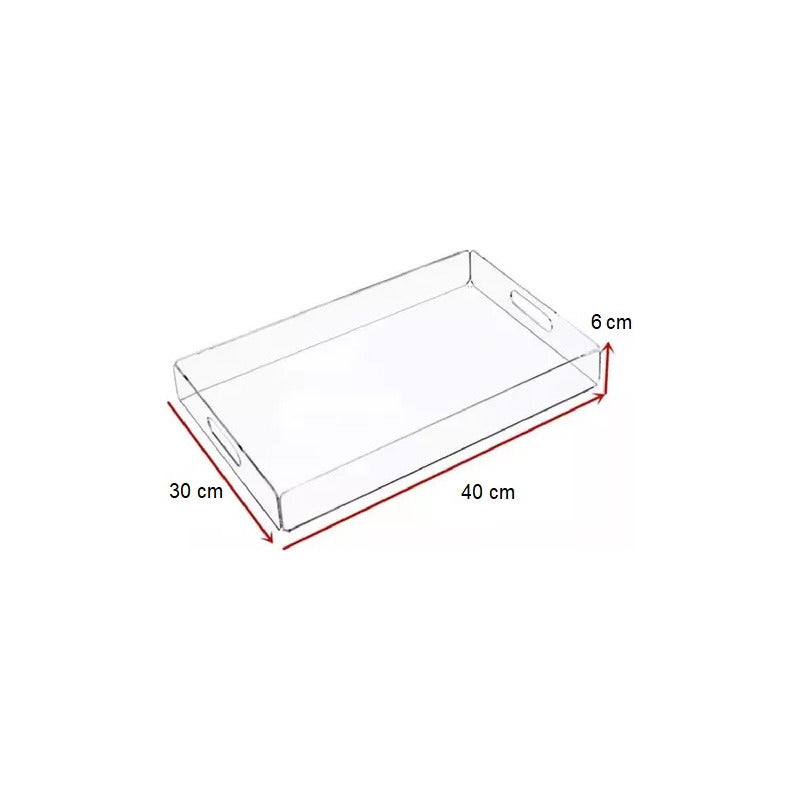 Charola O Mesa De Desayuno Cama Acrilico 3mm 30x40cm