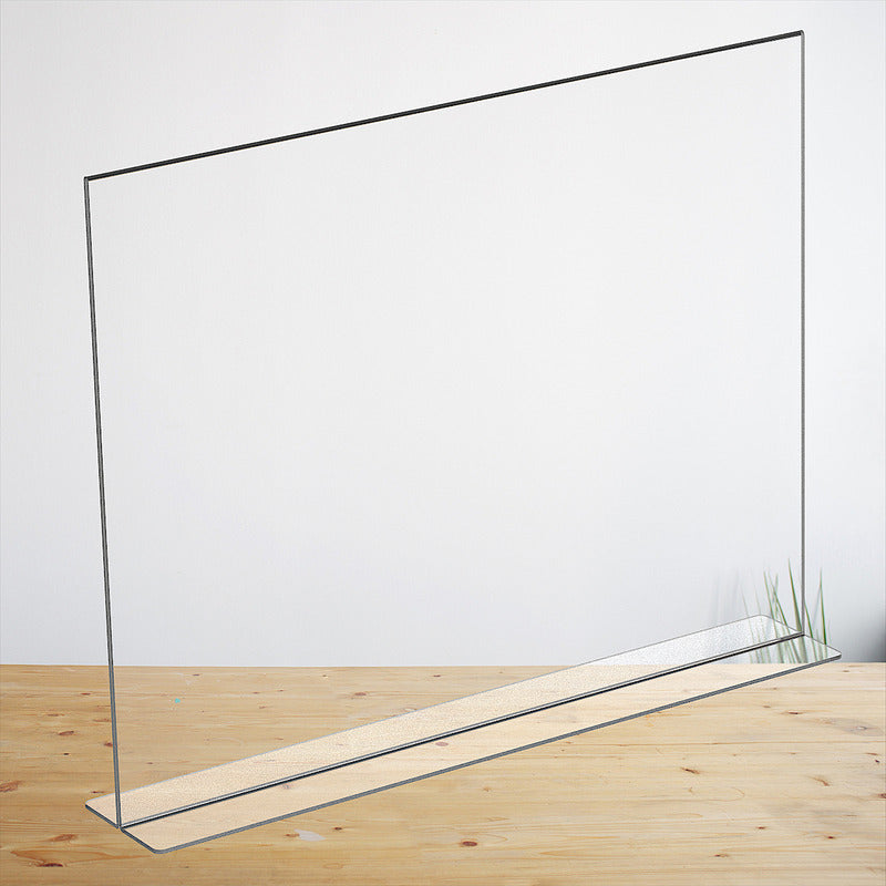 5 Porta Menu Acrilico Exhibidor Folleto Carta Horizontal 2mm