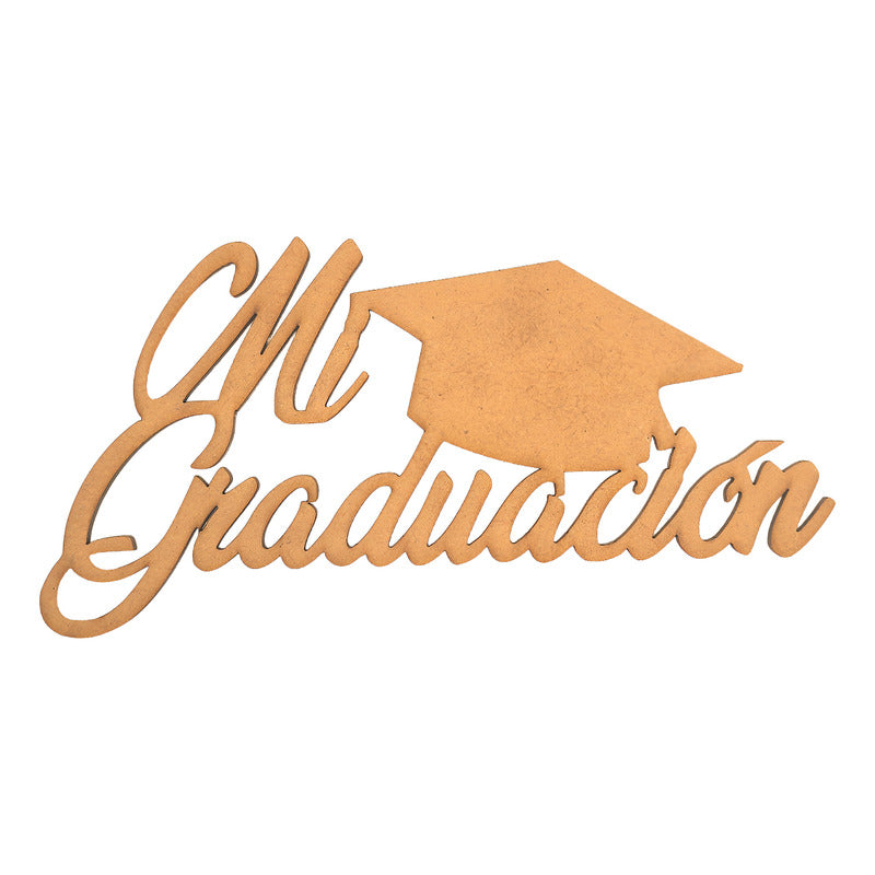 Letrero Mi Graduacion 60x30cm Madera Mdf Decoracion Fiesta