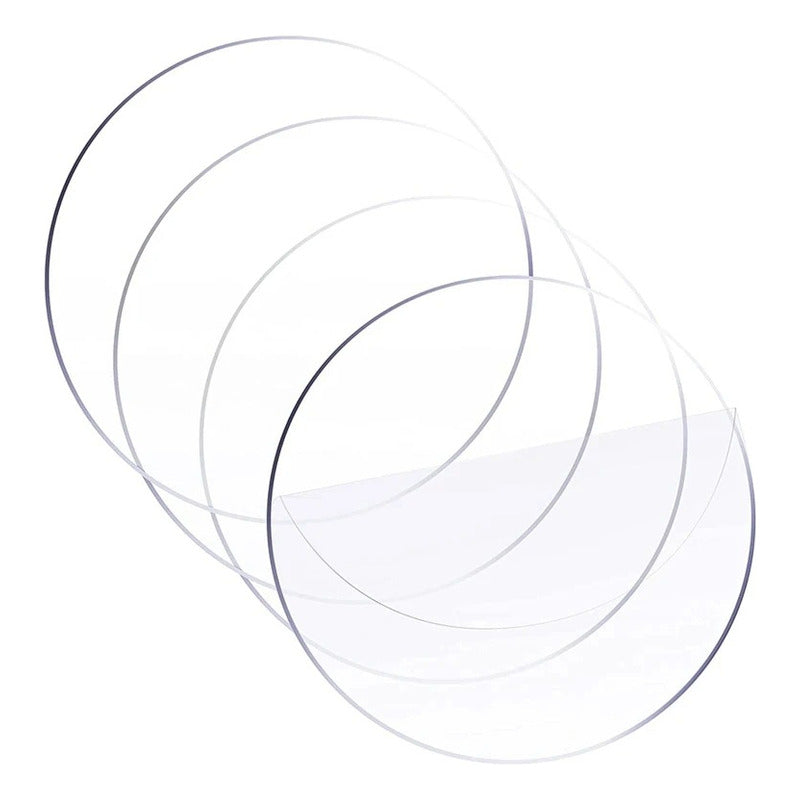 10 Circulos 10cm Lamina Acrilico Transparente 3mm