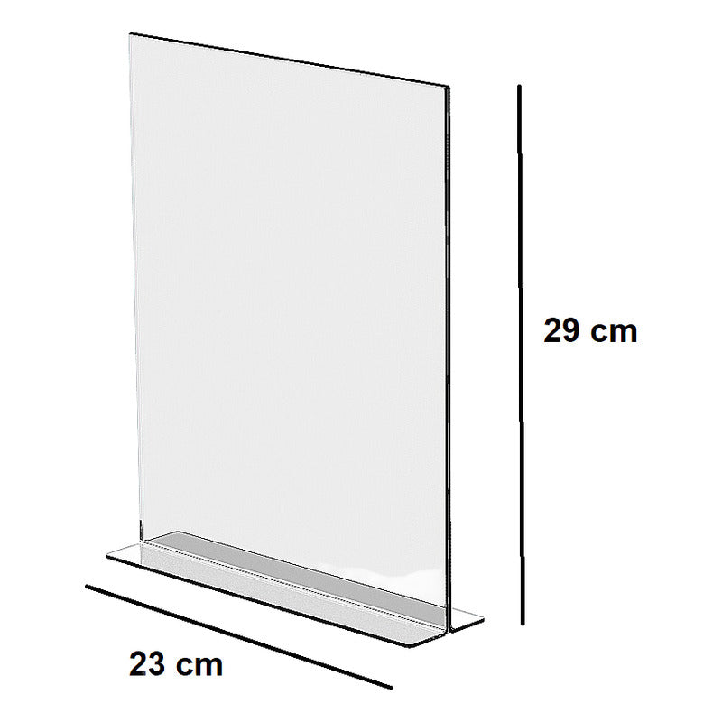 5 Porta Menu Acrílico Tamaño Carta 23x29cm 2mm Folletos
