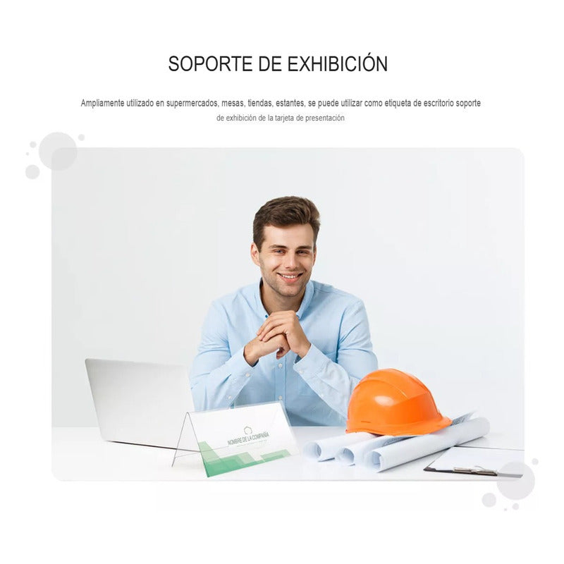 5 Soporte Precio Letrero Doble Cara Conferencias Acrilico