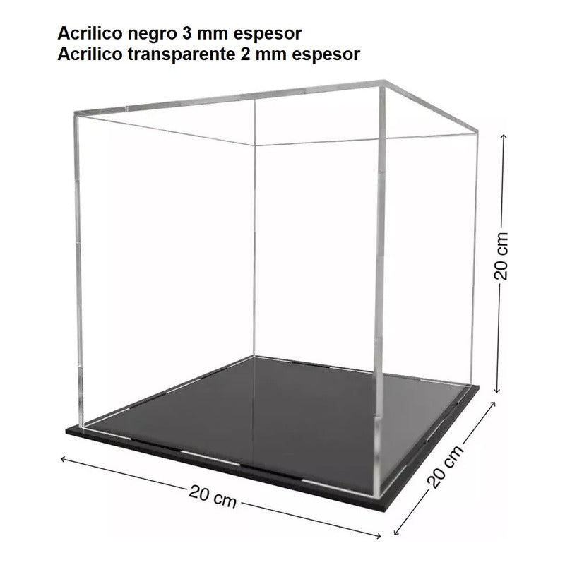 Caja Acrilico Exhibidor Coleccion 20x20x20cm 2mm Hot Wheels
