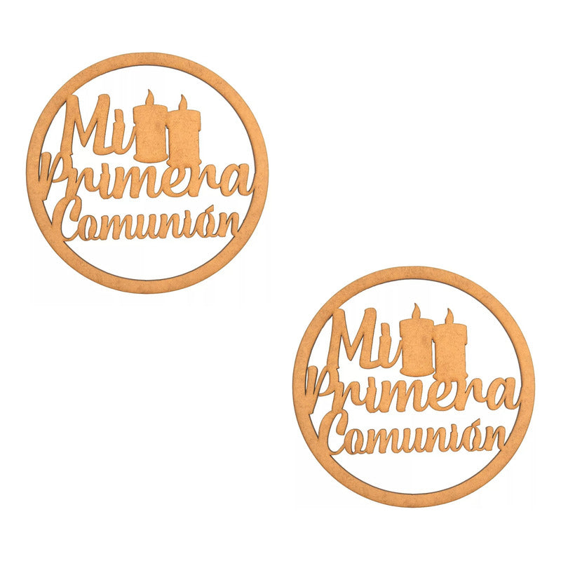 Letrero Mi Primera Comunion 60cm Madera Mdf Decoracion