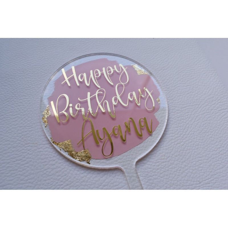 10 Cake Topper 12cm Acrilico Transparente 2mm Letrero Pastel