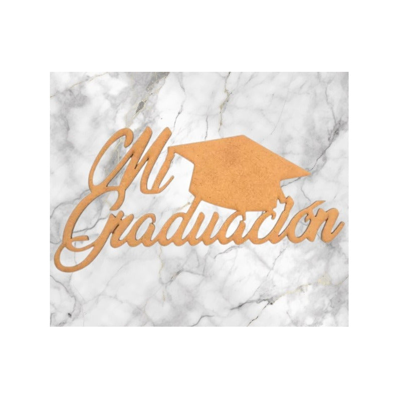Letrero Mi Graduacion 80x40 Cm Madera Mdf Decoracion Fiesta