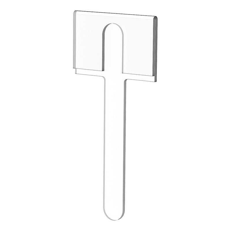 10 Letrero Helado Acrilico Transparente Letrero Sabor 8x5cm