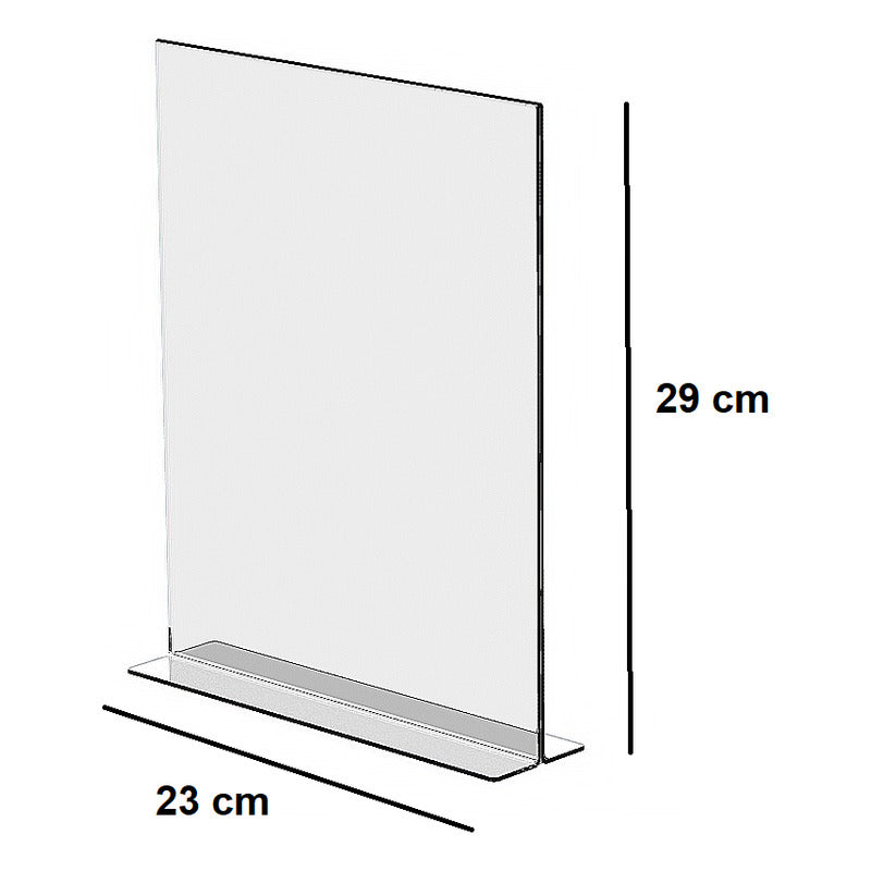 Porta Menu Letrero Folleto Acrilico Tamaño Carta 23x29cm 2mm