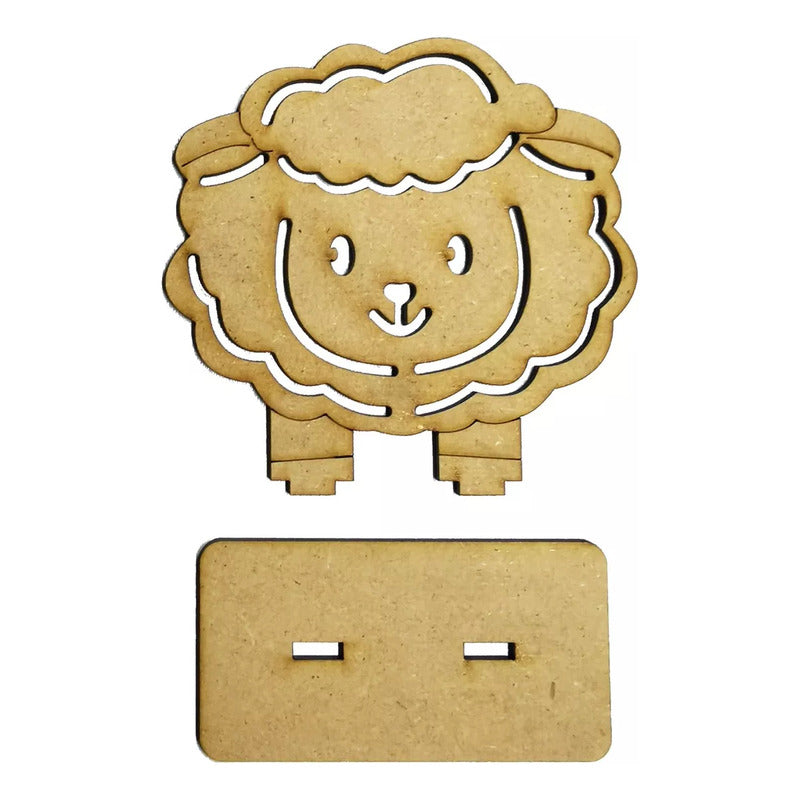 (15 Pzas) Borreguito De La Abundancia 10 Cm Decoracion Mdf