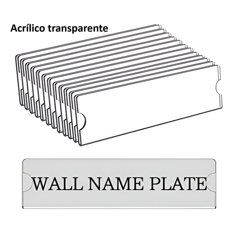 12 Porta Letrero Precio Etiqueta Preciador Acrilico 6x18cm