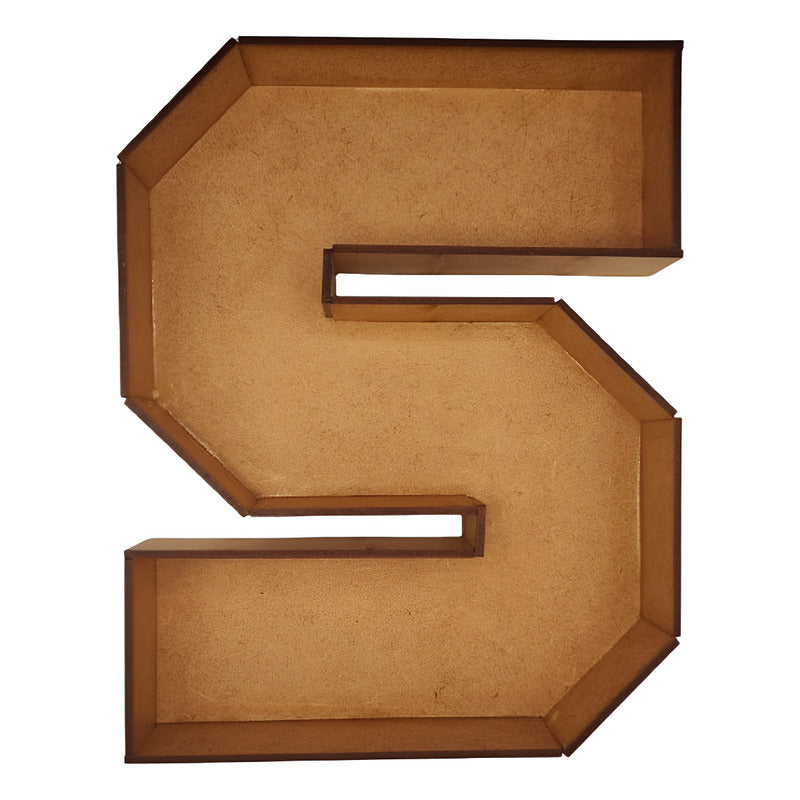 Caja De Letra 3d Abecedario Madera Mdf 3mm Centro Mesa 25cm