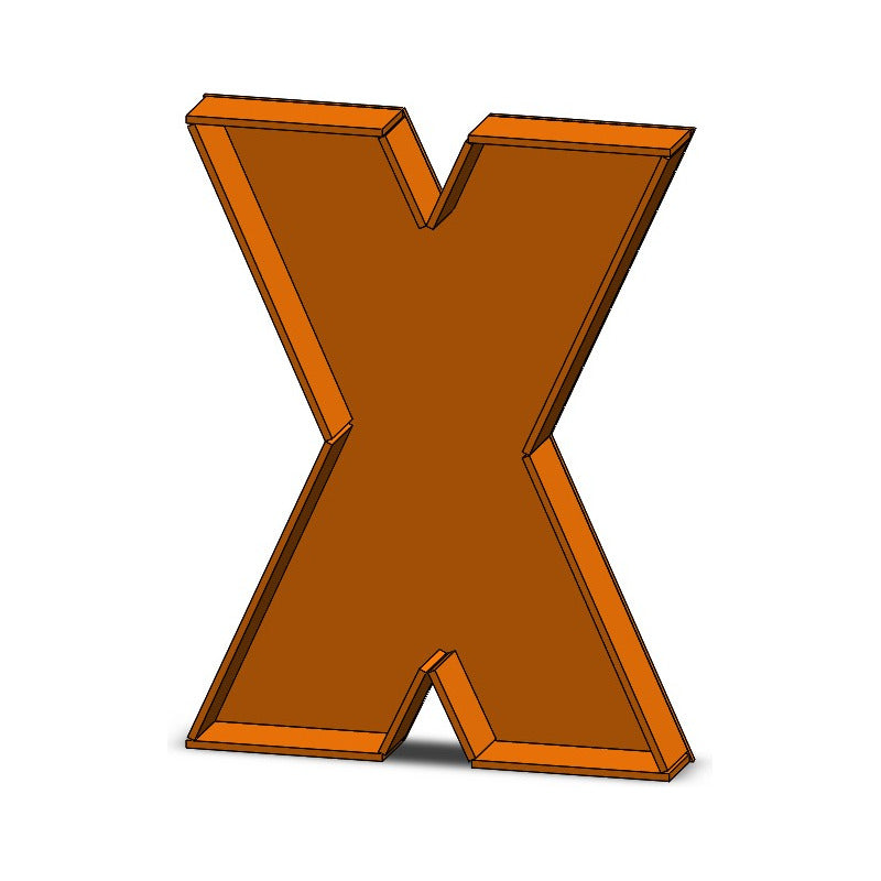 Caja De Letra 3d Abecedario Madera Mdf 3mm Centro Mesa 25cm