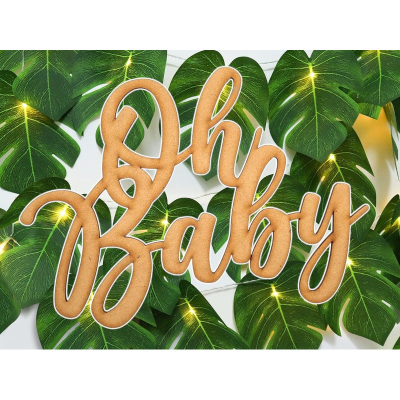 Letrero Oh Baby 80x60 Cm Madera Mdf Decoracion Fiesta