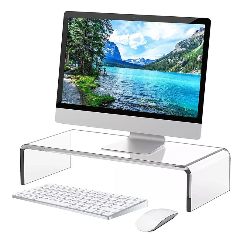 Accesorio Soporte Base Acrilico Elevar Monitor Pc 6mm