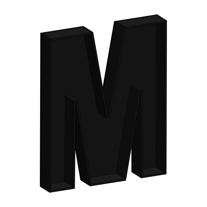 Letra Caja 3d, Abecedario, 25cm Alto Y 3mm Espesor Sin Tapa