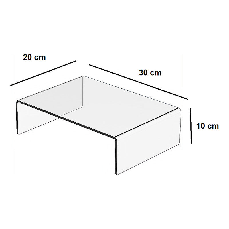 Accesorio Soporte Base Acrilico Elevar Monitor Pc 6mm