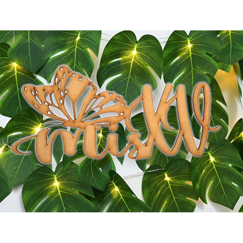 Letrero Mis Xv Mariposa 80x40cm Madera Mdf Decoracion Fiesta