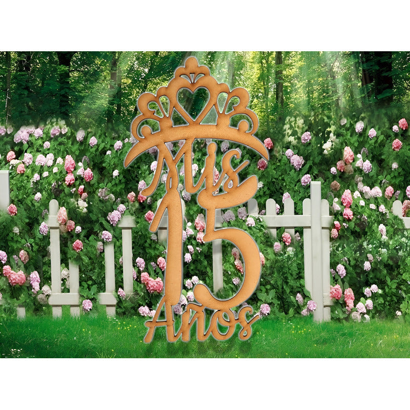 Letrero Mis 15 Años 40x80cm Madera Mdf  Decoracion