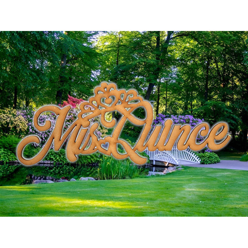 Letrero Mis Quince Corona 80x31 Cm Madera Mdf Decoracion