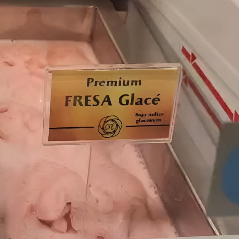 10 Letrero Helado Acrilico Transparente Letrero Sabor 8x5cm