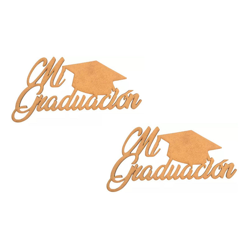 Letrero Mi Graduacion 80x40 Cm Madera Mdf Decoracion Fiesta