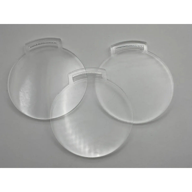 50 Medallas Acrilico Transparente 7cm 2mm Envio Gratis