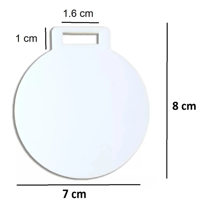 50 Medallas Acrilico Transparente 7cm 2mm Envio Gratis