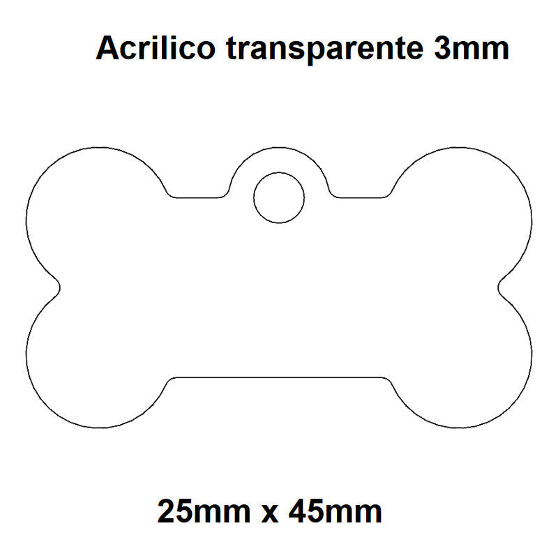 50 Placas Identificacion Mascota Perro Acrilico 3mm
