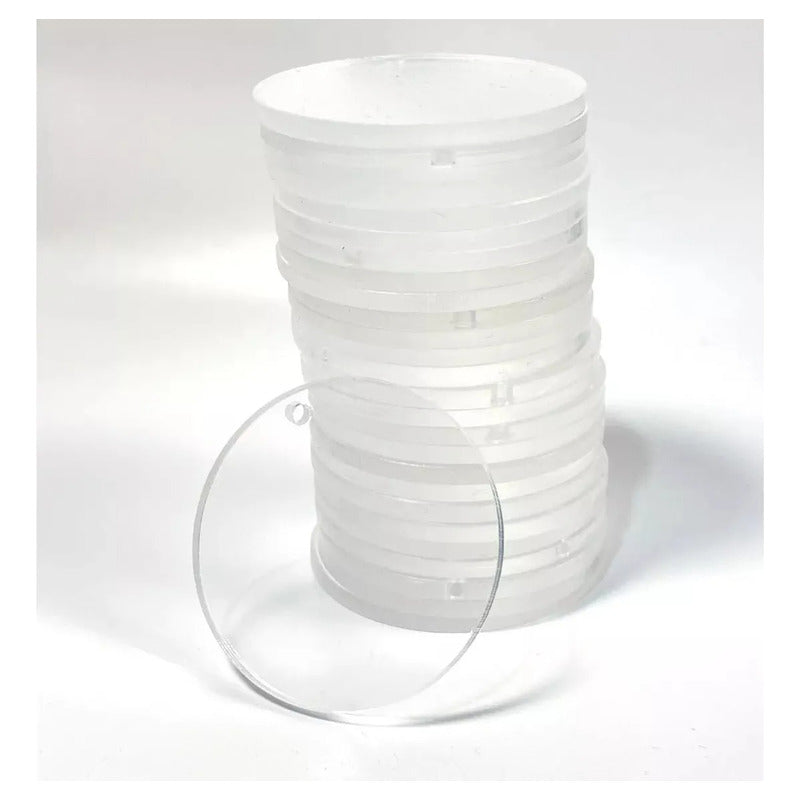 50 Circulos Acrilico 2mm Llavero 7cm Recuerdo Mayoreo