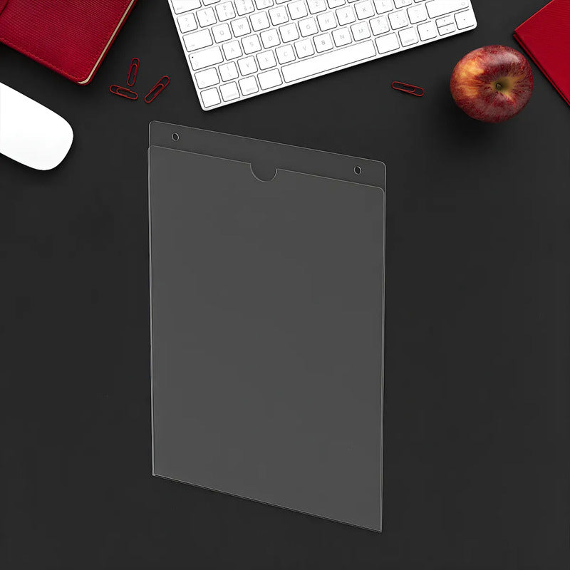 5 Porta Hoja Tamaño Media Carta Protector Pared Acrílico 2mm
