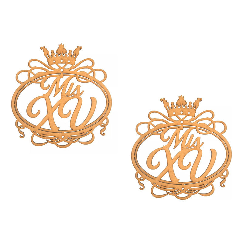 Letrero Mis Xv 60cm Madera Mdf Decoracion Fiesta Quince Años