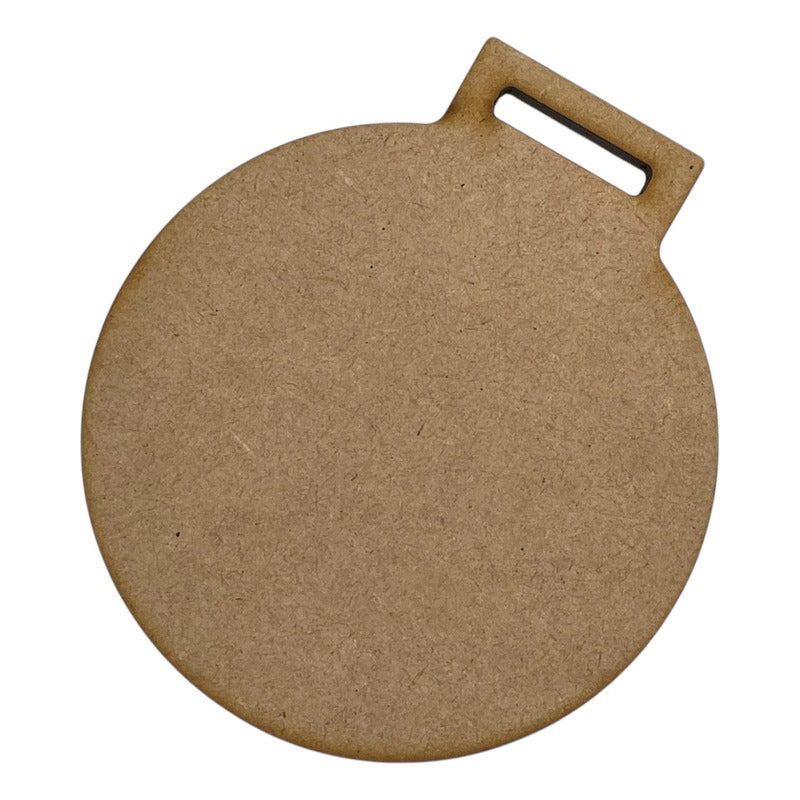 Medalla Mdf Color Natural 10 Cm 10 Piezas 4.5 Mm Grandes