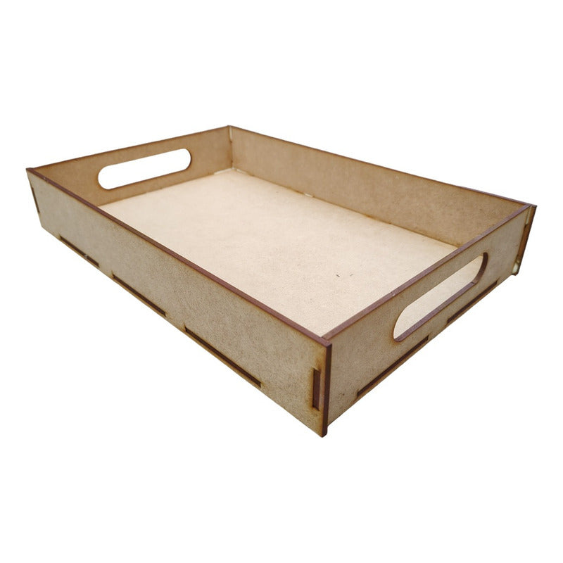 10 Charola Bandeja Candy Bar Mesa Desayuno 20x30cm Mdf 3mm