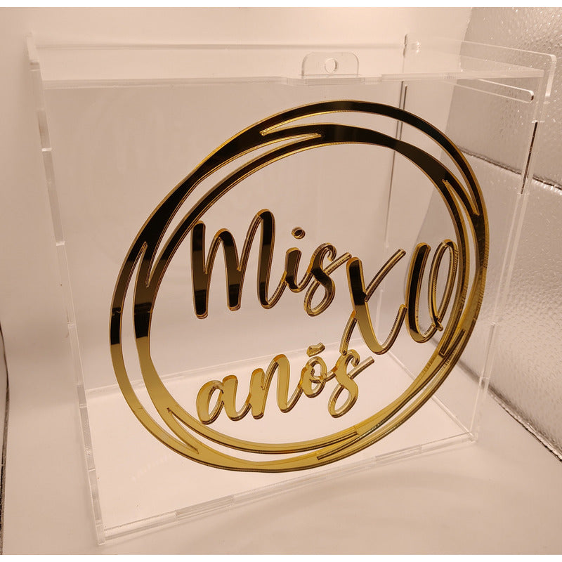 Buzon Caja Alcancia Ahorro Acrilico Fiesta Personalizada G