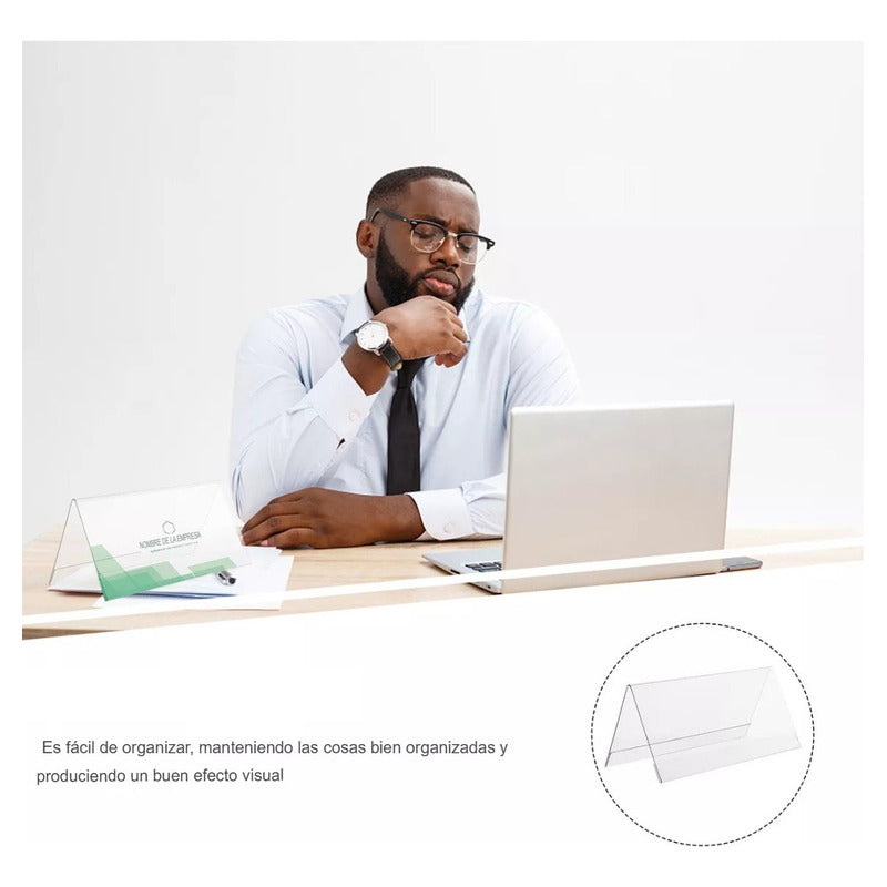 5 Soporte Precio Letrero Doble Cara Conferencias Acrilico