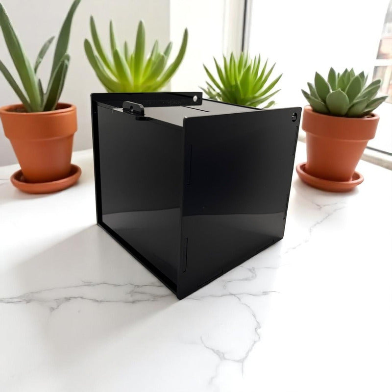 Caja Propina Grande Alcancia De Acrilico 3mm Ahorro