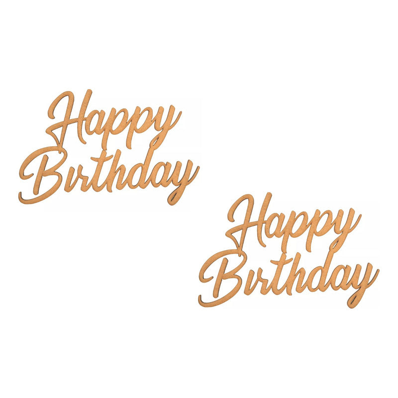 Letrero Happy Birthday 20x30 Cm Mdf  Decoracion