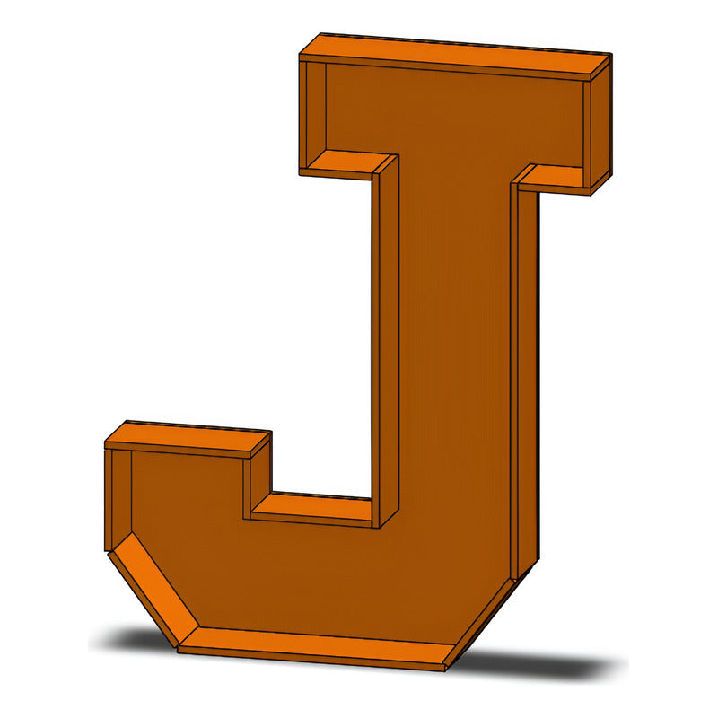 Caja De Letra 3d Abecedario Madera Mdf 3mm Centro Mesa 25cm