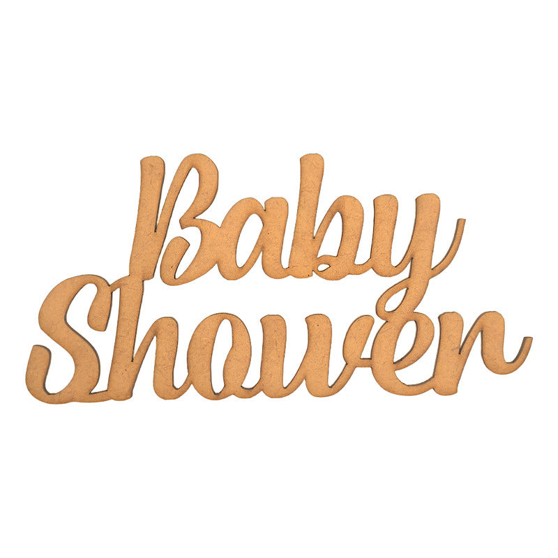 Wooden MDF "Baby Shower" sign decoration 80x40 cm for party events