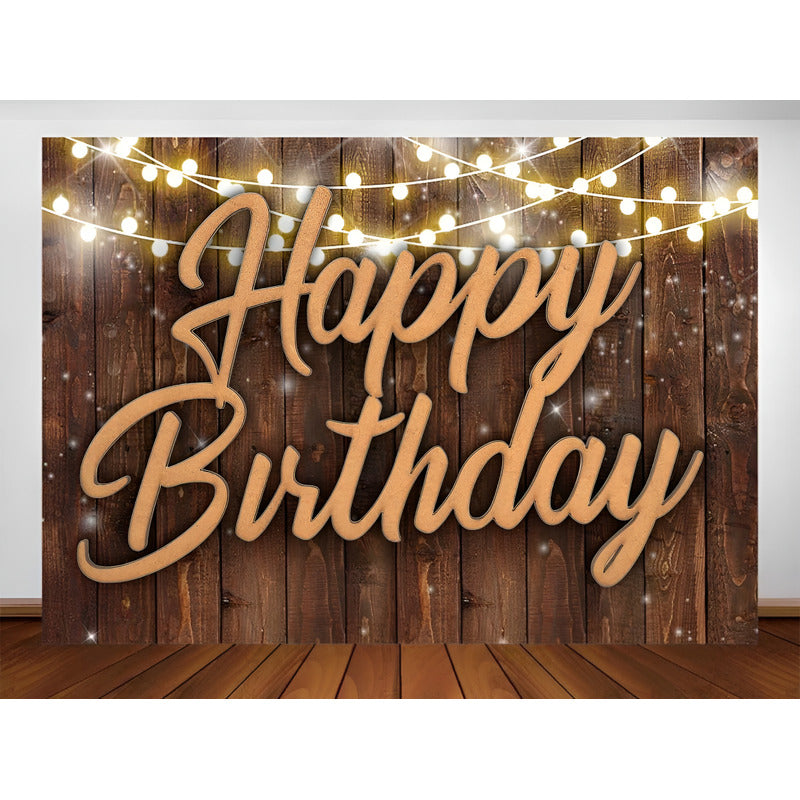 Letrero Happy Birthday 20x30 Cm Mdf  Decoracion