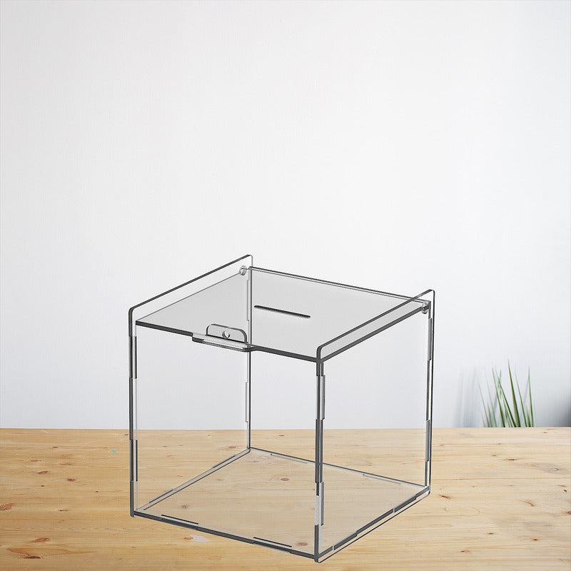 Caja Propina Grande Alcancia De Acrilico 3mm Ahorro