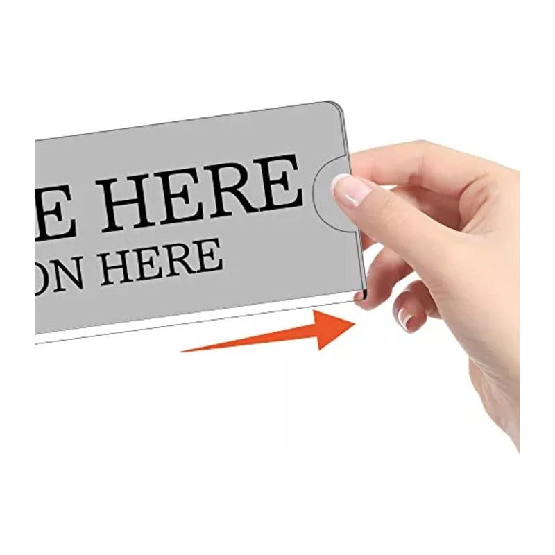 18 Porta Letrero Precio Etiqueta Preciador Acrilico 6x18cm