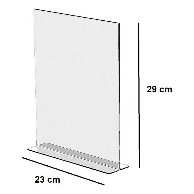 Porta Menu Letrero Folleto Acrilico Tamaño Carta 23x29cm 3mm