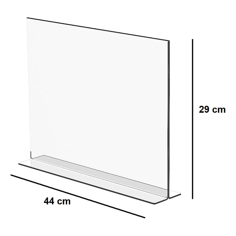 Porta Menu Acrilico Tamaño Doble Carta 44x29cm 3mm Folleto