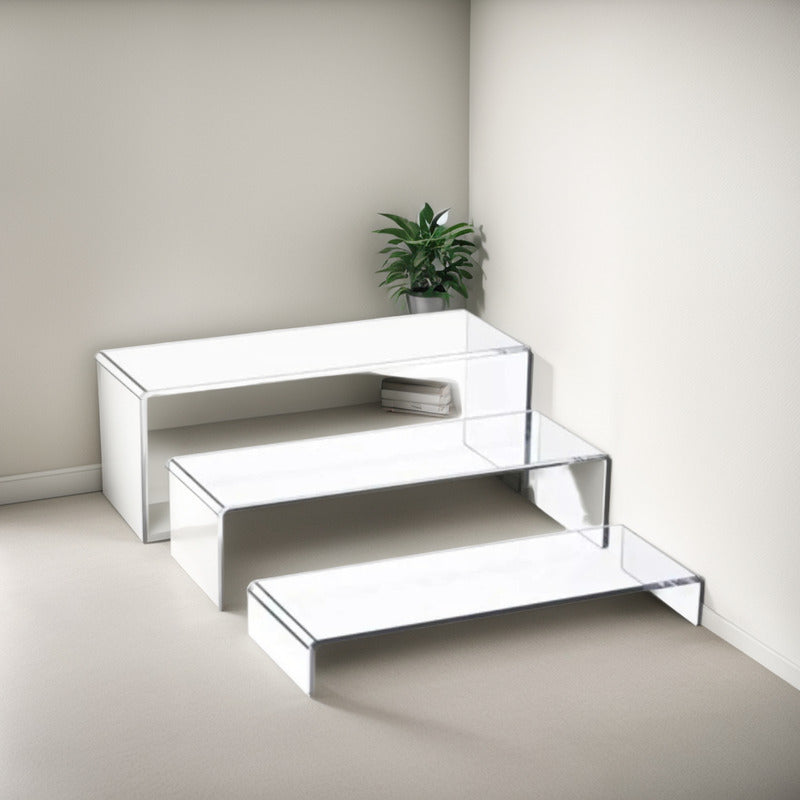 3 Elevadores O Repisas De Acrílico Tipo Anaquel