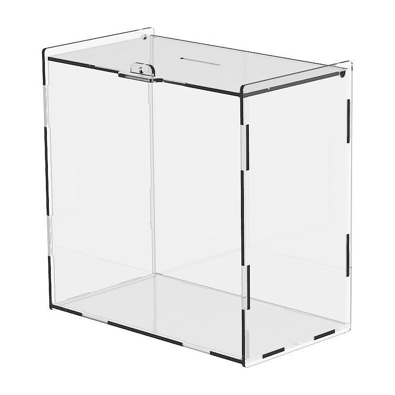 Alcancia Ahorro Propina Acrilico 3mm Caja 22x22x12cm