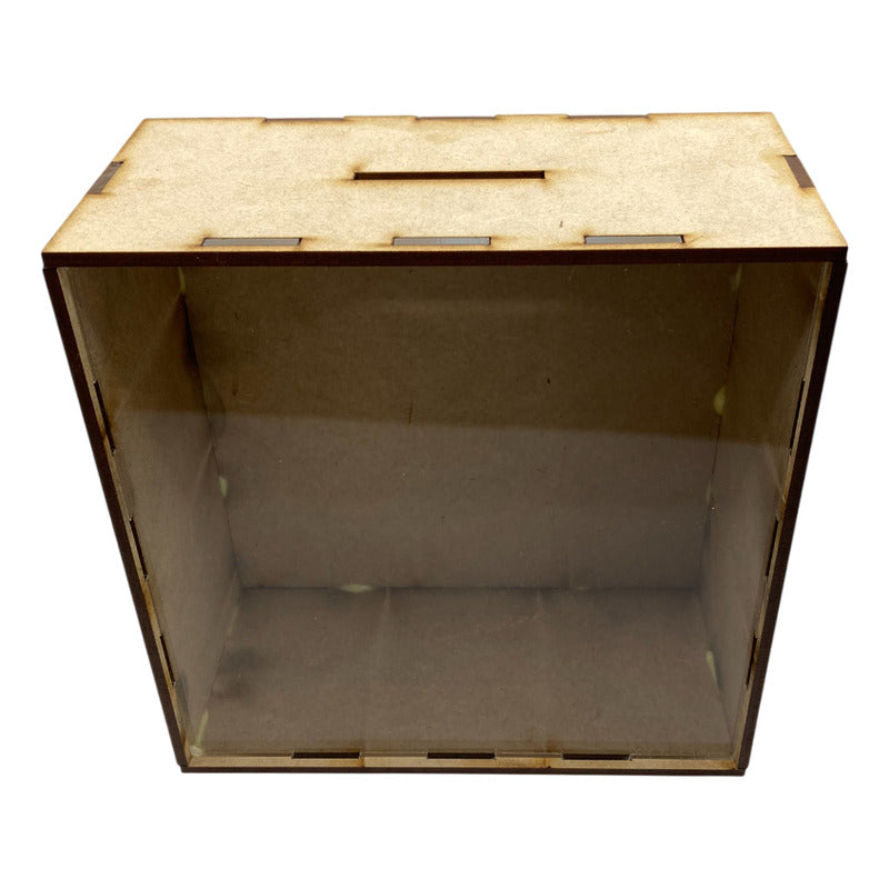 Alcancia Mdf Y Acrilico 15x15cm Económica