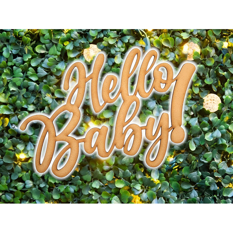 Letrero Hello Baby 80x50cm Madera Mdf  Decoracion