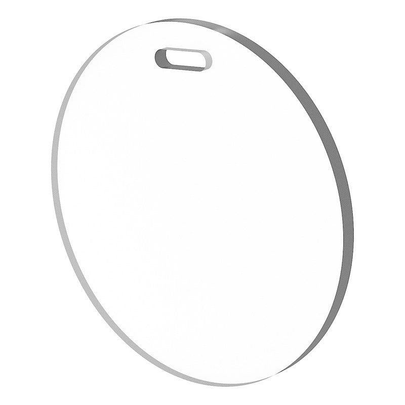 50 Tags Circular Acrilico Transparente 2mm 6.5cm Maleta